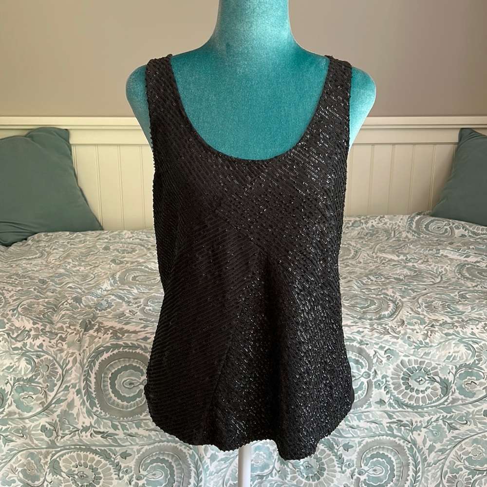 J. Crew Sequin Cotton Tank Top